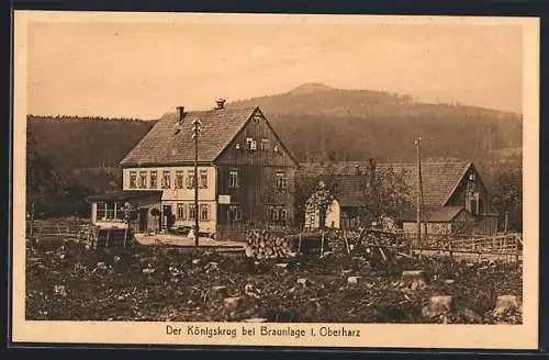 AK Braunlage, an der Gaststätte Königskrug