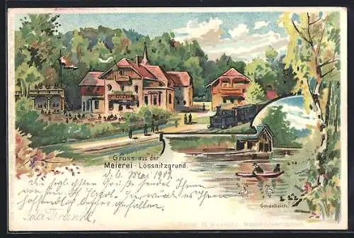 Lithographie Radebeul, Meierei im Lössnitzgrund