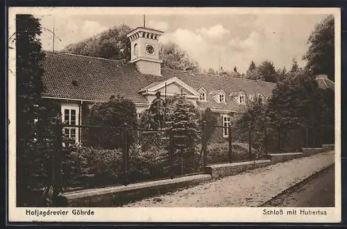 AK Göhrde / Dahlenburg, Ansicht vom Schloss mit Hubertus