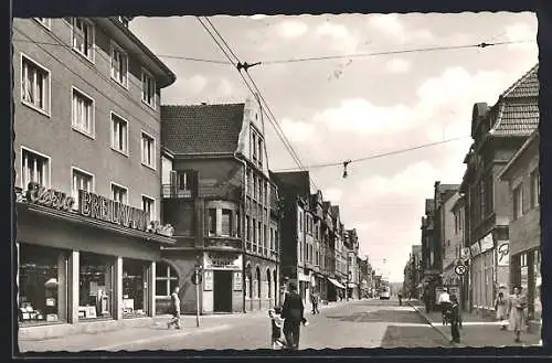 AK Castrop-Rauxel, Lange Strasse mit Gasthaus Wember
