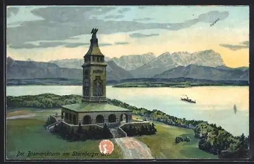 AK Starnberg, Bismarckturm am Starnberger See