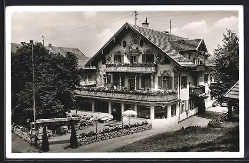 AK Kochel, Am Alpenhotel Schmied von Kochel