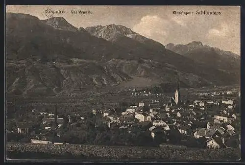 AK Schlanders /Vinschgau, Gesamtansicht vom Berg aus