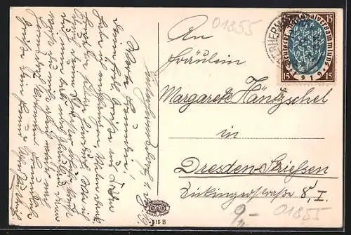 AK Hinterhermsdorf bei Sebnitz, Ortspanorama mit Wiesen