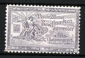 Reklamemarke Wien, Verein Wiener Briefmarkensammler, Allegorische Figur