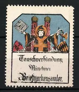 Reklamemarke München, Tauschverbindung Münchner Briefmarkensammler, Münchner Kindl