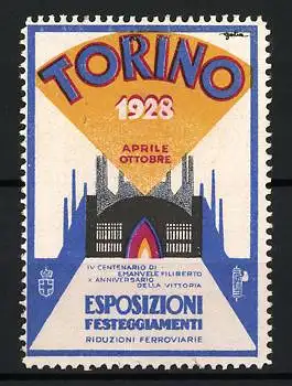 Reklamemarke Torino, Esposizioni 1928, Messehalle