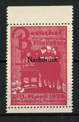 Reklamemarke Linz, Graphische Ausstellung, Spindelpresse, 1925