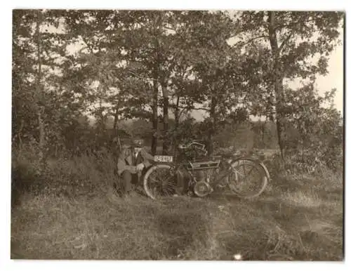 Fotografie Motorrad Zündapp, Krad mit Kennzeichen IZ-8467