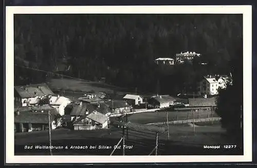 AK Bad Weitlanbrunn bei Sillian, Ortsansicht am Waldrand