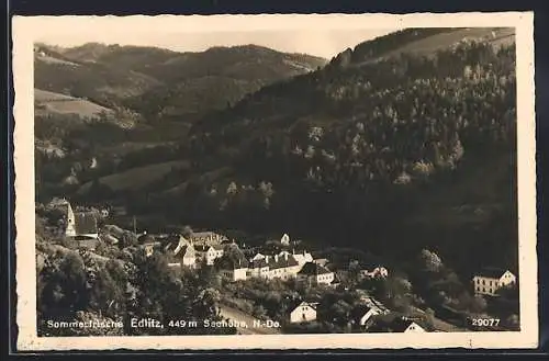 AK Edlitz /N.-Do., Ortsansicht im Sonnenschein