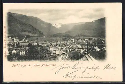 AK Ischl, Stadtansicht von der Villa Panorama