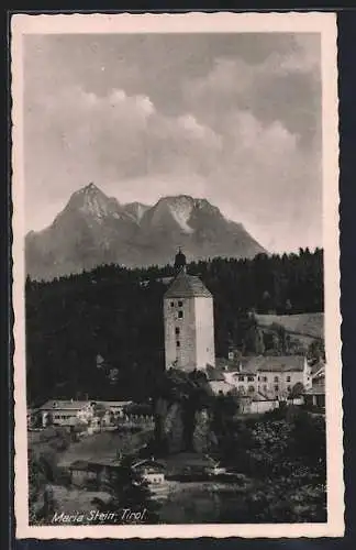 AK Maria Stein /Tirol, Teilansicht mit Festung