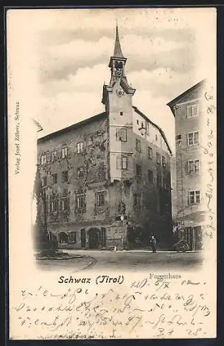 AK Schwaz /Tirol, Fuggerhaus mit Restaurant von Hans Orgler