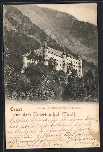 AK Jenbach /Unterinnthal, Blick auf Schloss Tratzberg