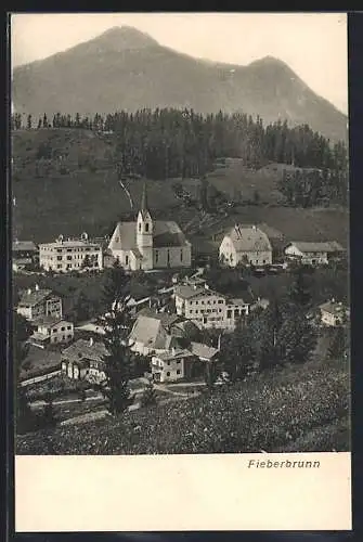 AK Fieberbrunn, Teilansicht mit Kirche