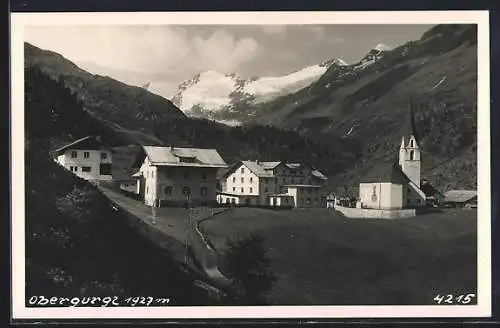 AK Obergurgl, Teilansicht mit Kirche