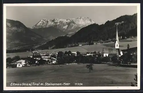 AK Ellmau /Tirol, Ortsansicht mit Steinernem Meer