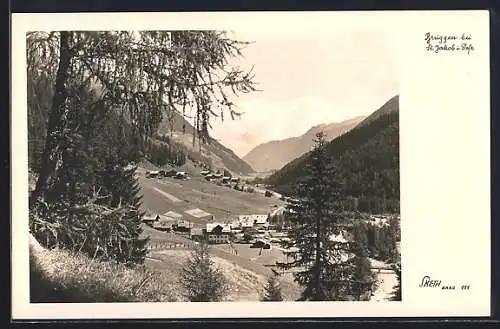 AK Brüggen bei St. Jakob, Ortsansicht vom Berg aus