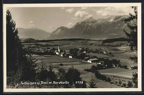 AK Tulfes /Tirol, Totalansicht mit Nordkette