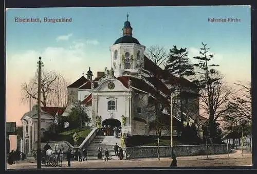 AK Eisenstadt, Vorderansicht der Kalvarien-Kirche