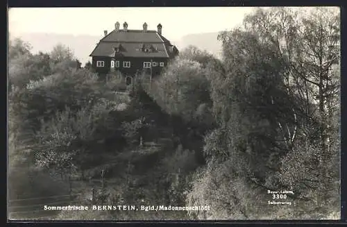 AK Bernstein /Bgld., Blick auf das Madonnenschlössl