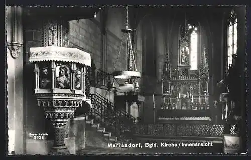 AK Mariasdorf /Bgld., Innenansicht der Kirche