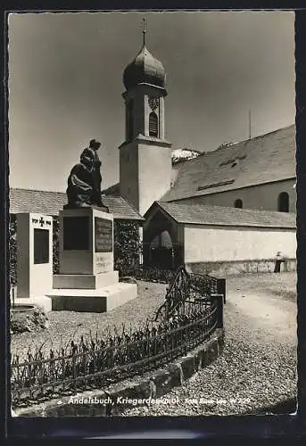 AK Andelsbuch, Blick auf das Kriegerdenkmal