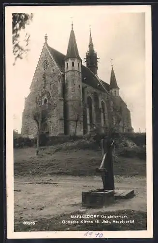 AK Mariasdorf /Oststeiermark, Gotische Kirche aus dem 15. Jhd.