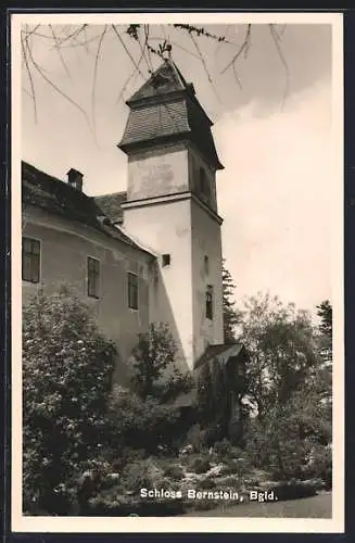 AK Bernstein /Bgld., Blick auf das Schloss Bernstein