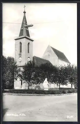 AK Marchegg, Strassenpartie an der Kirche