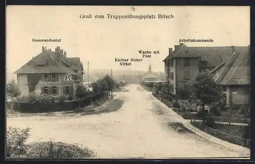 AK Bitsch, Kommandantur und Arbeitskommando auf dem Truppenübungsplatz