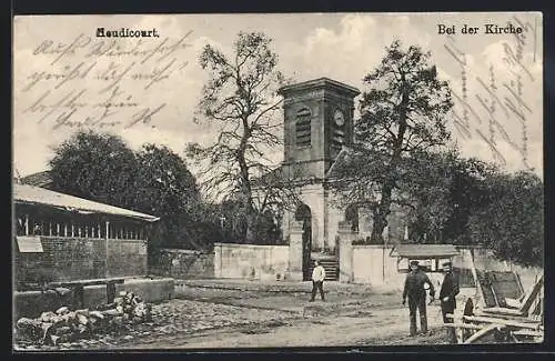 AK Heudicourt, Bei der Kirche