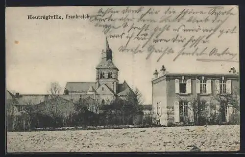 AK Heutrégiville, Blick zur Kirche