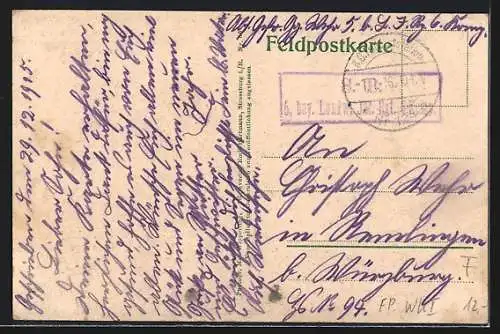 AK Leintrey, durch franz. Granatfeuer zerstörte Gebäude