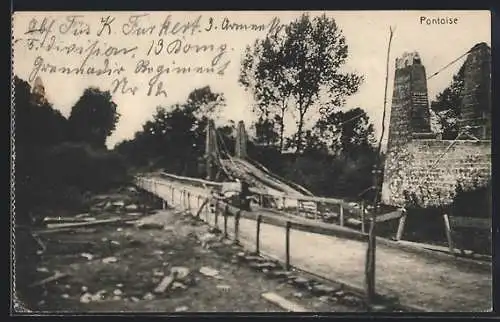 AK Pontoise, Partie an der Brücke