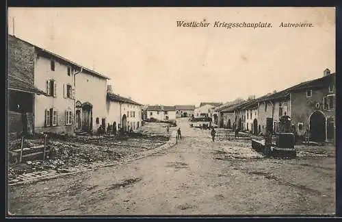 AK Autrepierre, soldats dans la rue