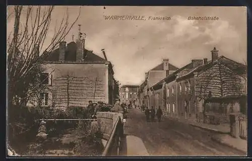 AK Warmeriville, Partie in der Bahnhofstrasse