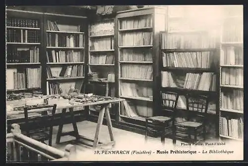 AK Penmarch /Finistère, Musée Préhistorique, La Bibliothèque