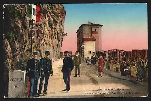 AK Grimaldi, Sul Ponte San Luigi, Frontiera Italo-Francese