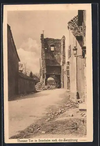 AK Sennheim, Thanner Tor nach der Zerstörung