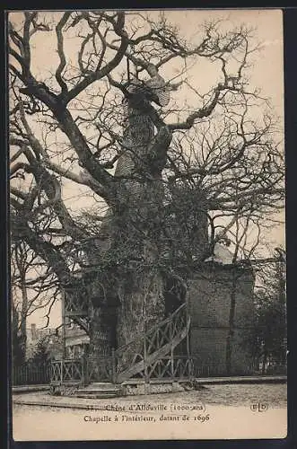 AK Allouville, Le Chêne, Chapelle à l`Interieur