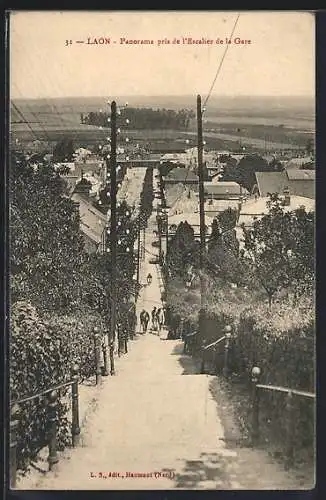 AK Laon, Panorama pris de l`Escalier de la Gare