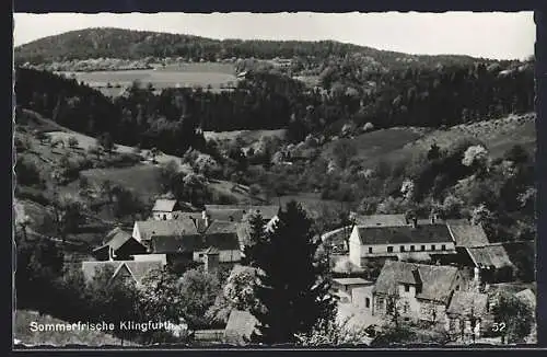 AK Klingfurth, Teilansicht mit Umgebung aus der Vogelschau