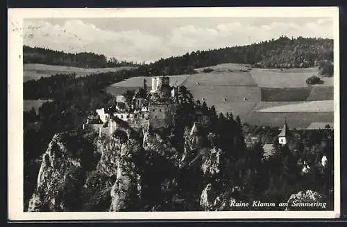 AK Semmering, Ruine Klamm mit Umgebung