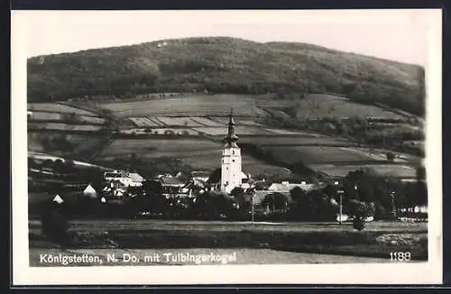 AK Königstetten, Gesamtansicht mit Tulbingerkogel