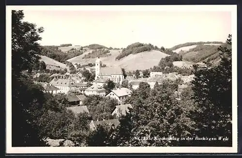 AK Kirchschlag i. d. buckligen Welt, Ortsansicht aus der Vogelschau