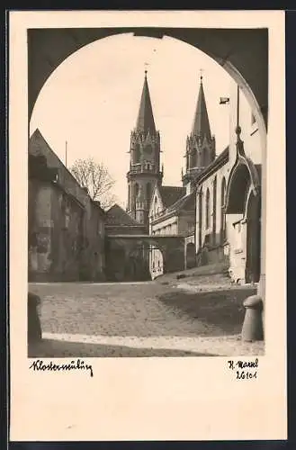 AK Klosterneuburg, Blick auf die Stiftskirche