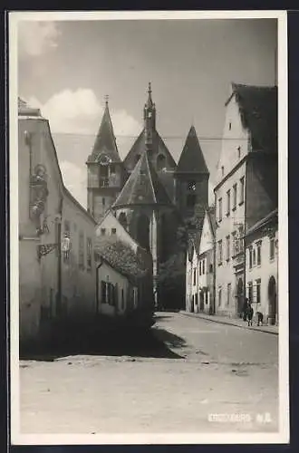 AK Eggenburg, Blick auf die Pfarrkirche