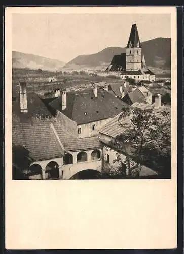 AK Weissenkirchen /Deutsche Wachau, Blick auf die Kirche